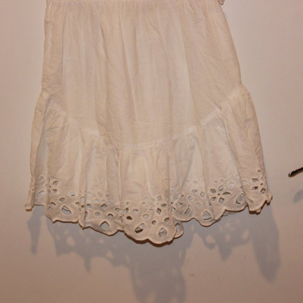 Joie White  Eyelet Embroidered Safia Babydoll Mini Dress Women's Size XS - Picture 7 of 14